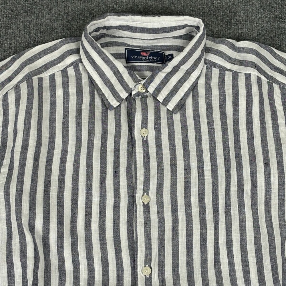 Vineyard vines 100% linen Tisbury stripped shirt